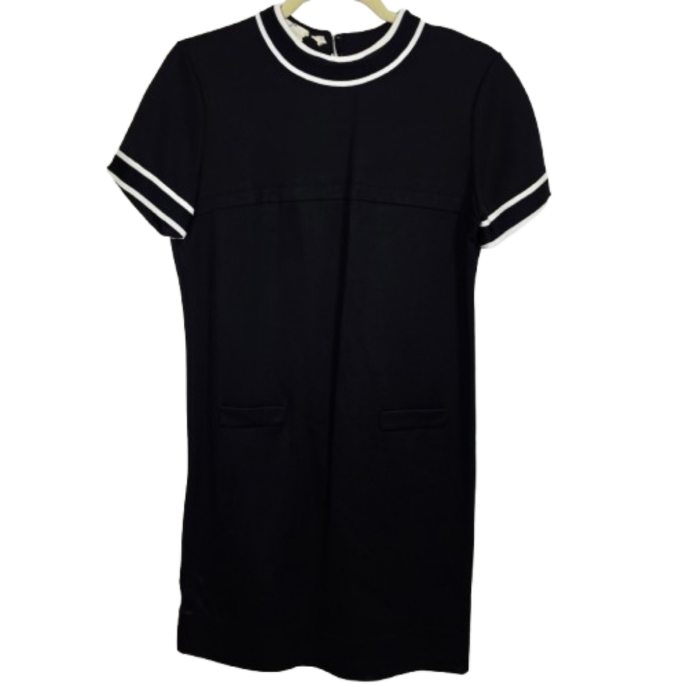 Jonathan Logan Vintage 60s Classic Black and White Women's Shift Dress Medium